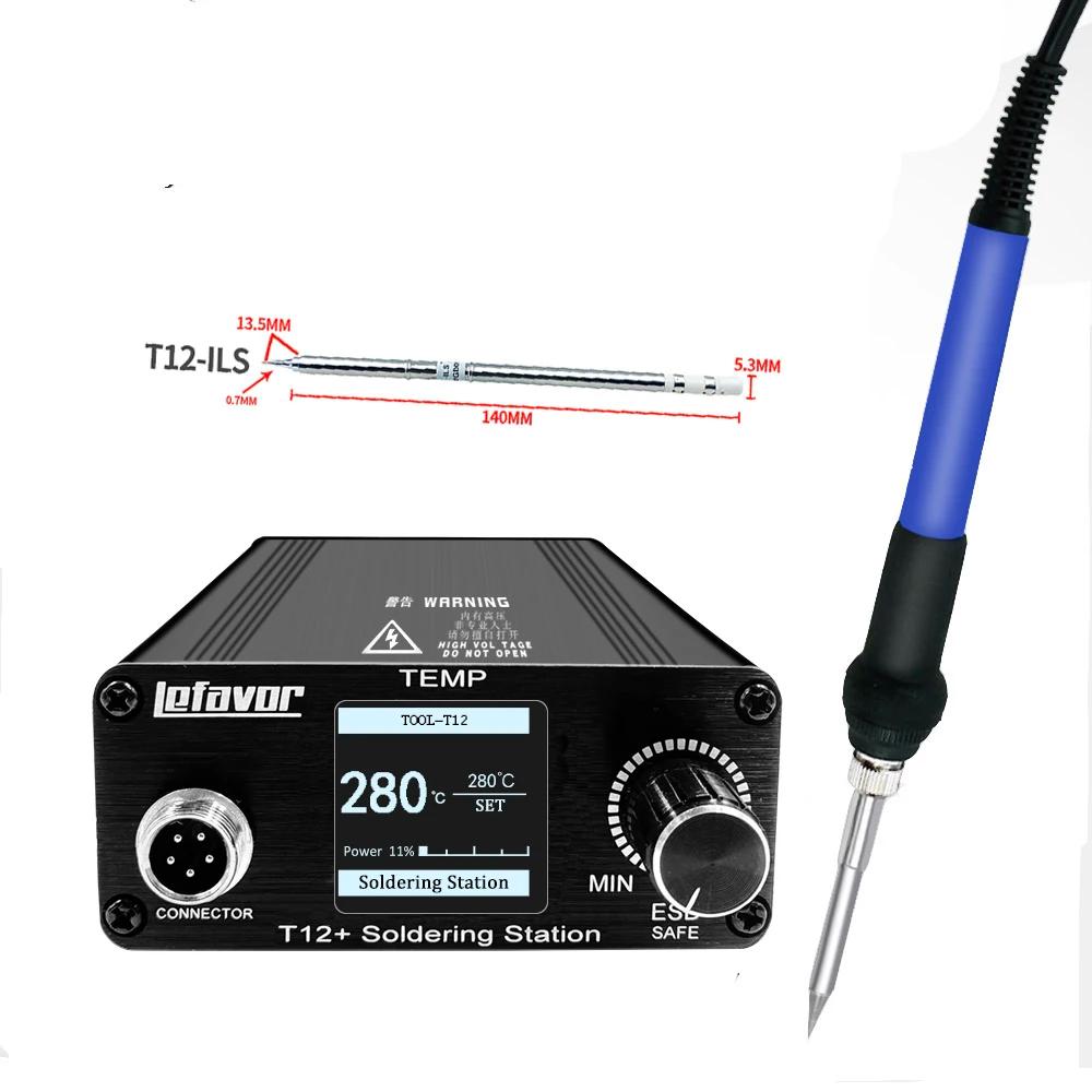 Pointes de fer à souder numériques T12 75W, station de expédide soudage, contrôle de la température 