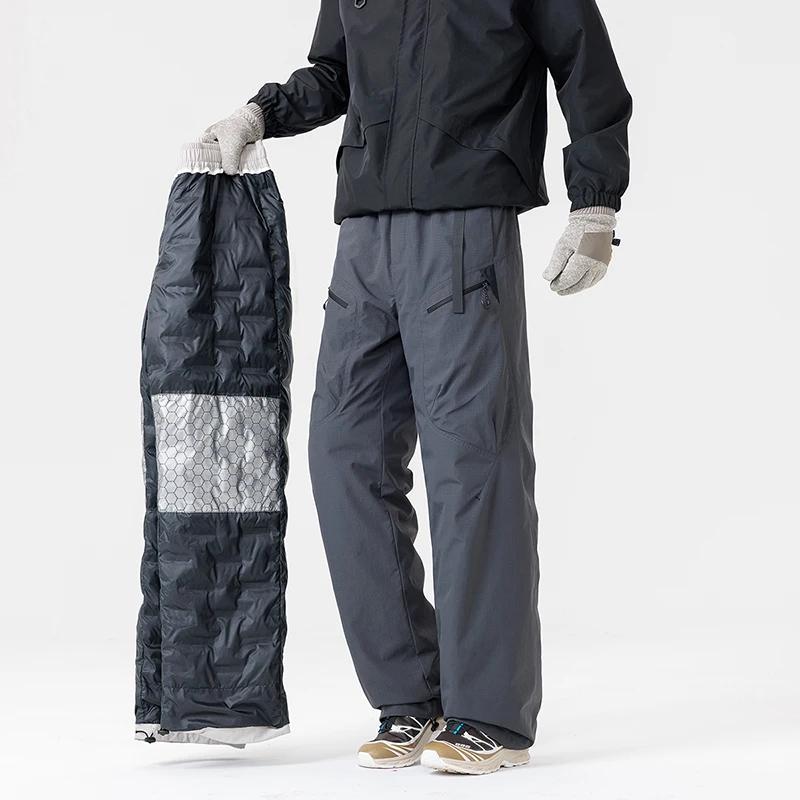 Hiver graphène vers le bas pantalon hommes grandes poches coupe-vent vêtements de travail vers le ba