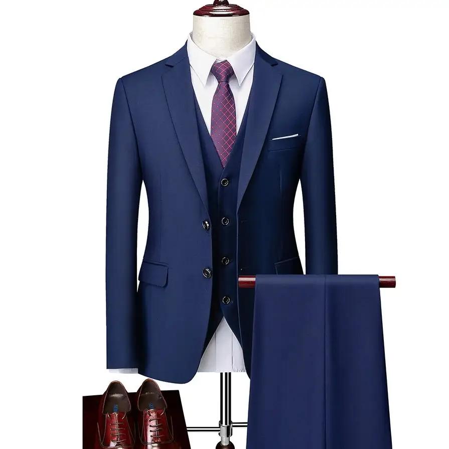 Tuxedos de mariage classique, costumes solides décontractés, coupe cintrée, costume pour garçons d'h