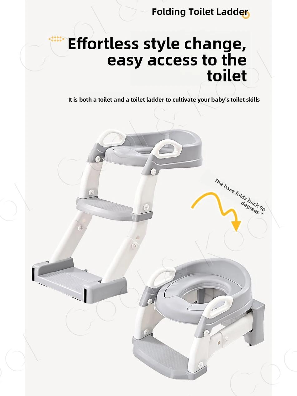 Solution d'apprentissage de la propreté 6-en-1 tout-en-un : siège de toilette pliable avec marchepie