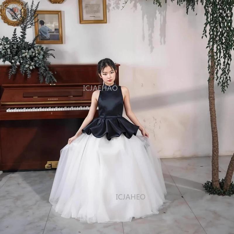 Nouvelle Robe de Soirée Noire pour Filles, Robe de Princesse pour Fête, Spectacle, Anniversaire, Ten
