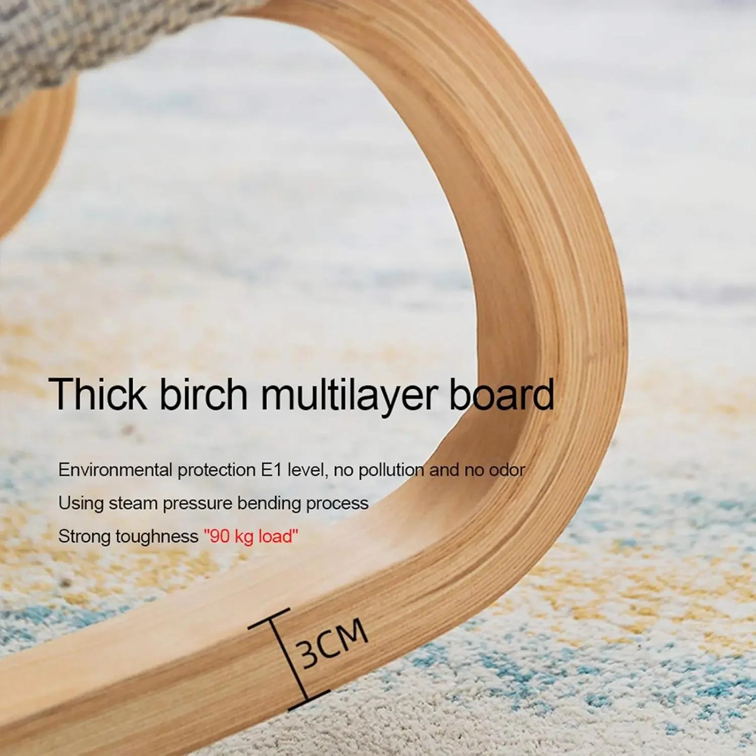Chaise ergonomique à genoux pour bureau, maison, bureau, chaise à bascule en bois massif avec coussi