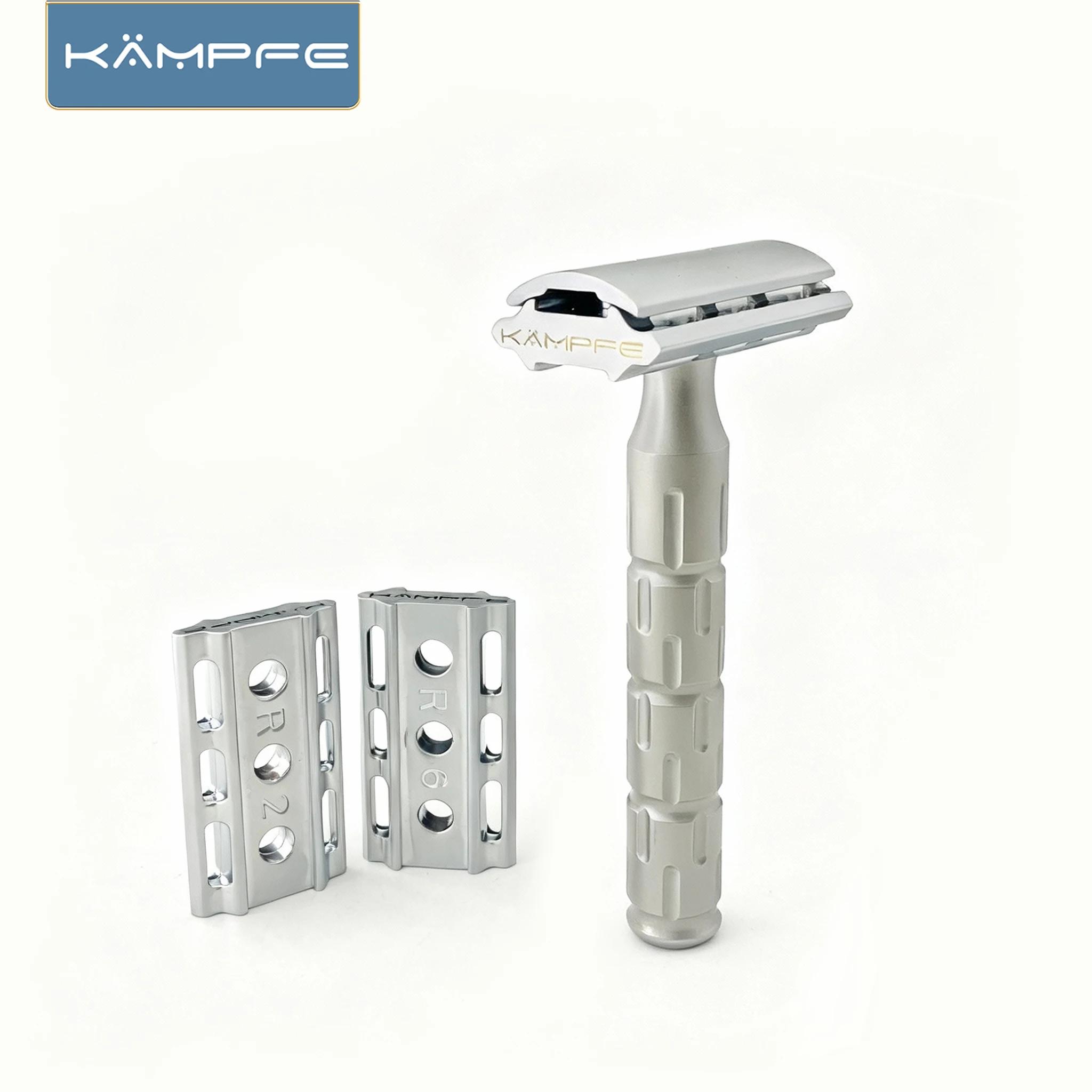 Rasoir manuel KAMPFE pour hommes, 6 réglages ajustables, rasoir réutilisable avec poignée antidérapa