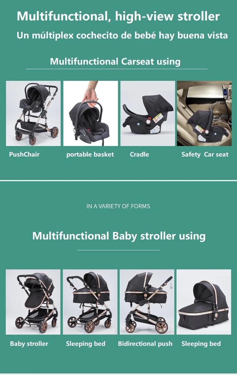 Poussette bébé 3 en 1 pour nouveau-nés, voiture pour bébé, landau Portable, chariot léger avec fonct