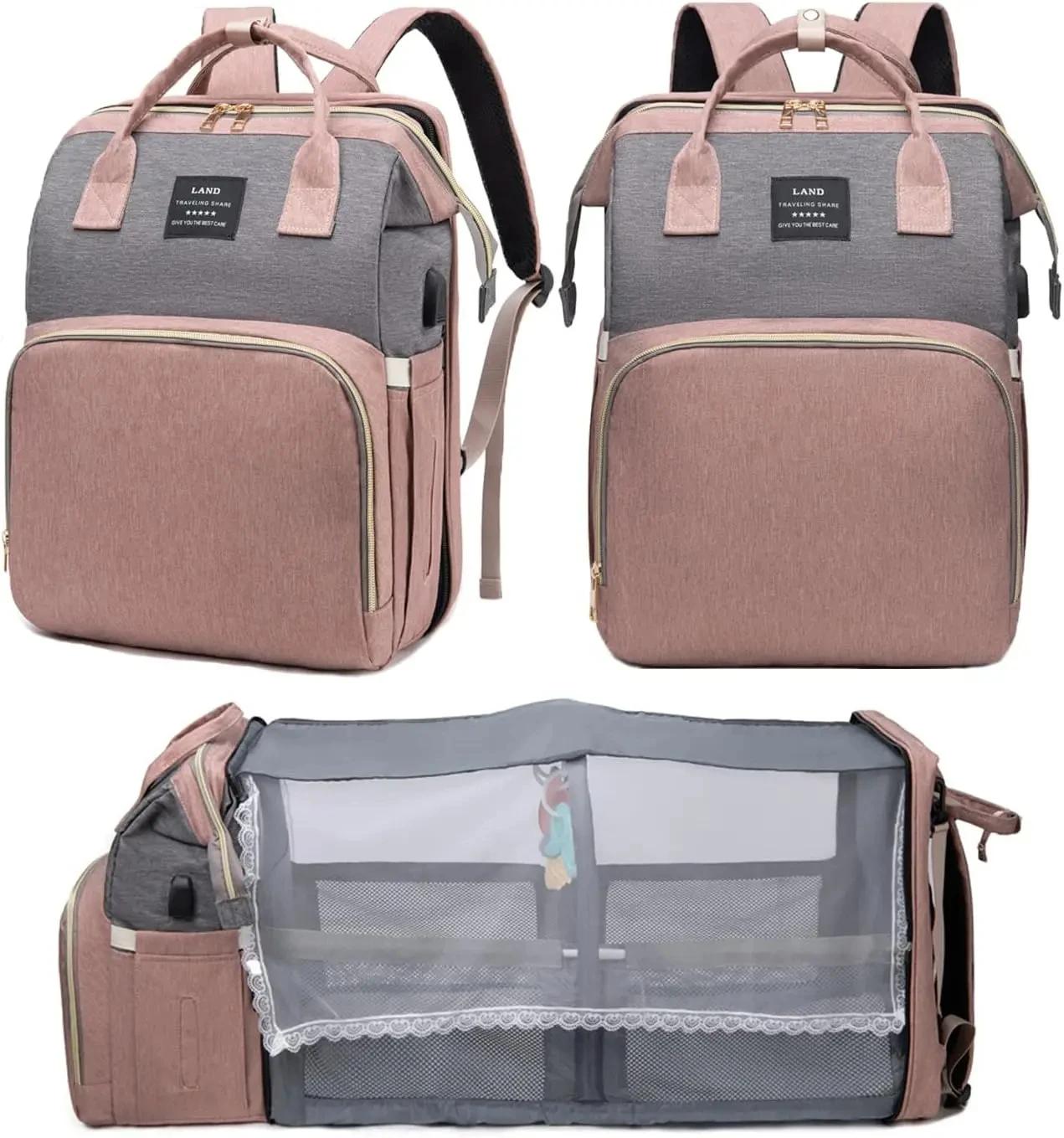 Sac à dos pour couches avec matelas à langer, grande capacité, sac de voyage pour bébé pour maman, i