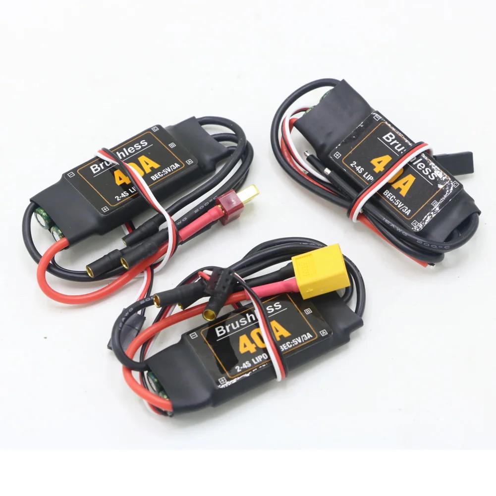 Contrôleur de vitesse ESC sans balais 40A 2-4S avec 5V 3A UBEC pour RC FPV quadrirotor RC avions hél