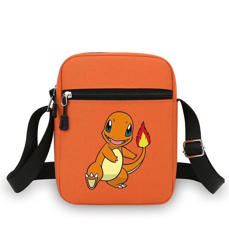 Sac à bandoulière mini en nylon pour téléphone portable, motif Pikachu, Gengar, Charmander, sacoche 
