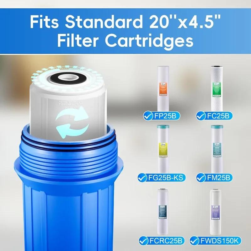 Boîtier de filtre à eau pour toute la maison HB28B, boîtier universel 20 "x 4.5" pour la Filtration 