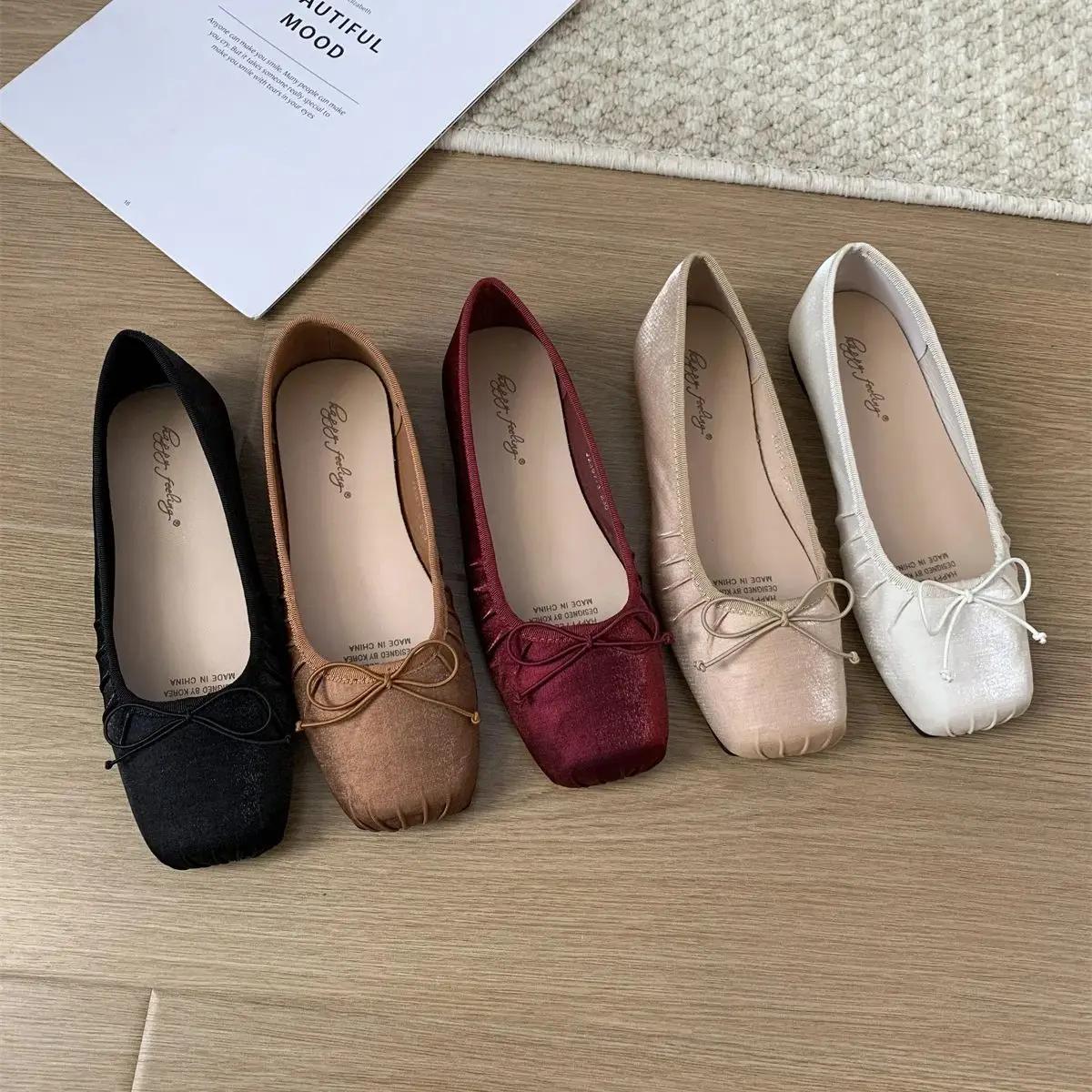 Bailamos-Ballerines Confortables et Élégantes pour Femme, Chaussures de Ballet Classiques, Rondes, a
