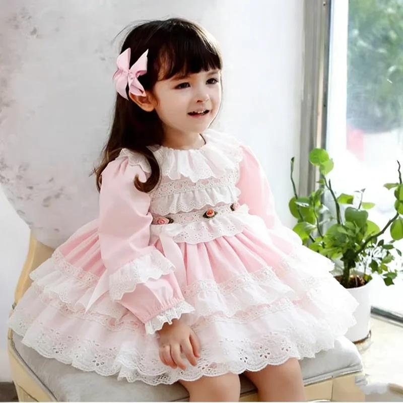 Robe Lolita de printemps pour fille, tenue de princesse espagnole pour anniversaire de bébé, robe de