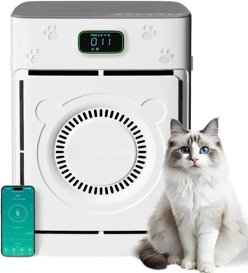 Purificateurs d'air intelligents pour animaux de compagnie pour grandes pièces jusqu'à 2500 pieds, p