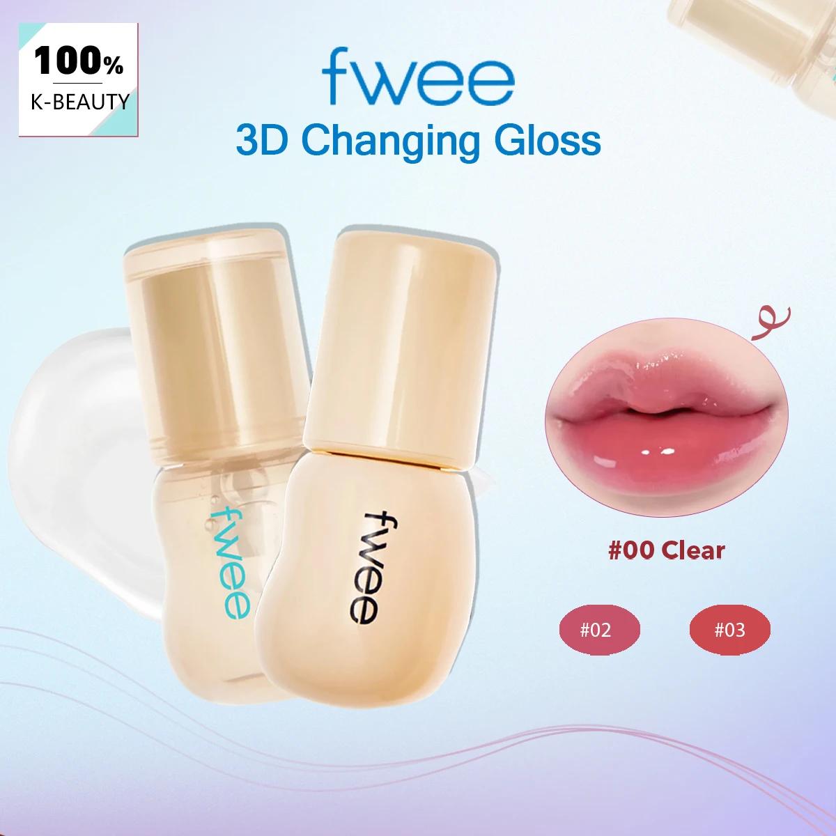 fwee Gloss 3D changeant de couleur, léger et longue tenue, maquillage de luxe, haute brillance, tran
