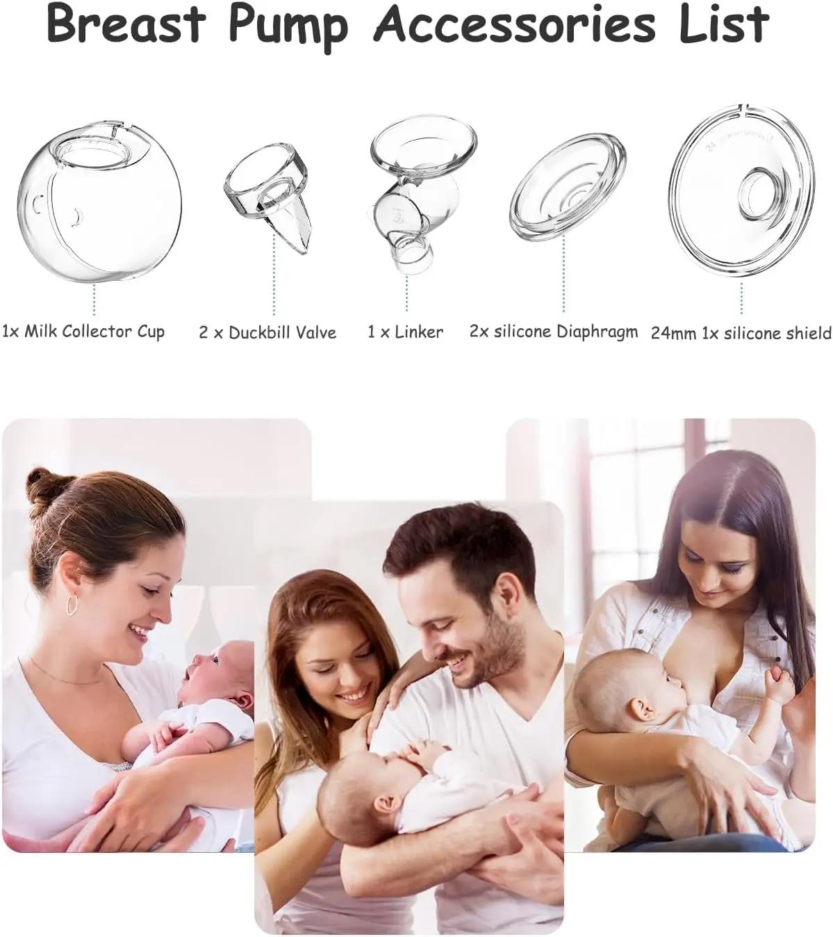 Accessoires de tire-lait portables, brides en Silicone, Valve de protection du sein, collecteur de d