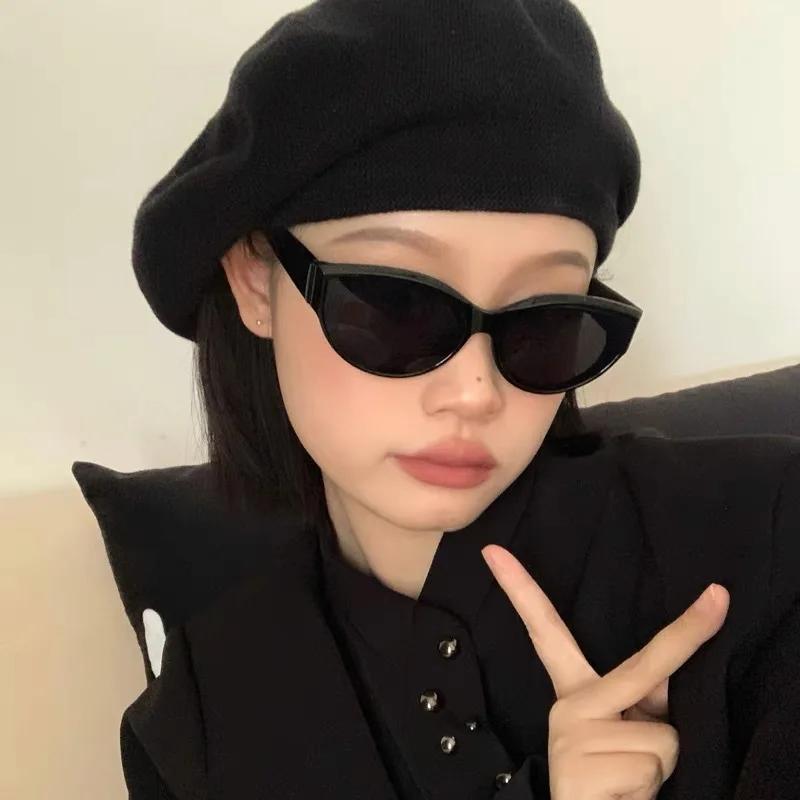 Nouveauté lunettes de soleil œil de chat femmes lunettes ovales marque Vintage elliptique carré lune