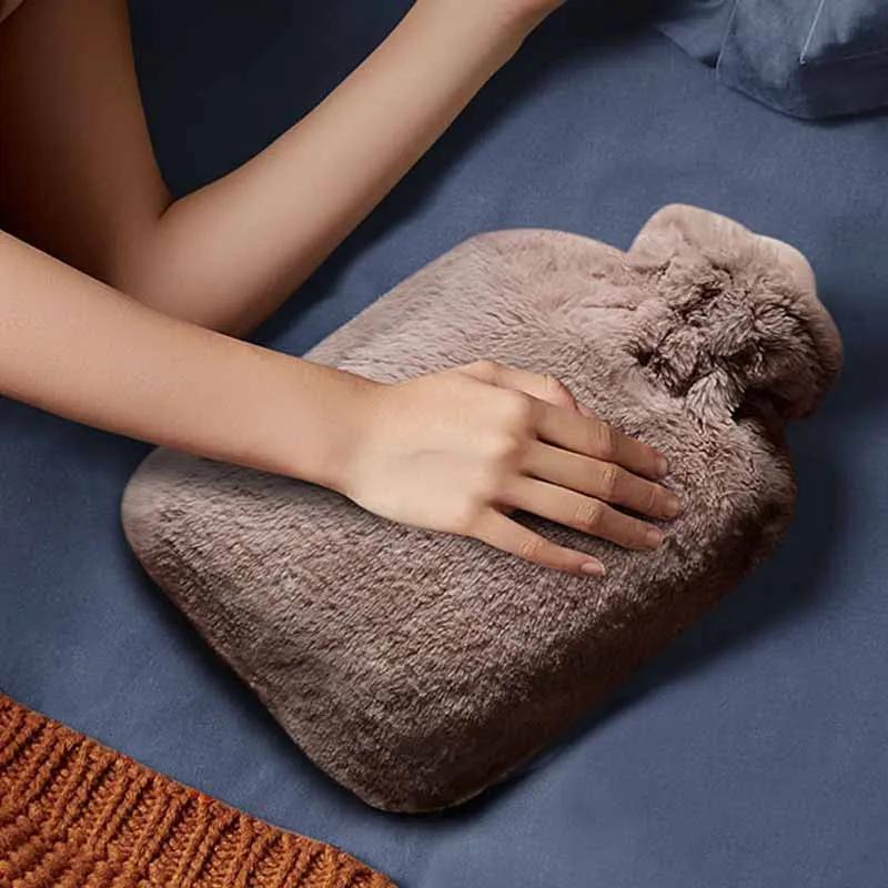 Sac à eau chaude en peluche réutilisable pour filles, compresse chaude, crampes menstruelles, 3,1000