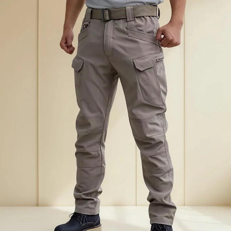Pantalon cargo Softshell élastique pour hommes, pantalon de randonnée, de camping, d'escalade, de fi
