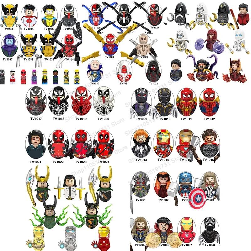 Boîte Mystère Mini Blocs de Construction Figurines Anime Super Dessins Animés Films Héros Jouets pou