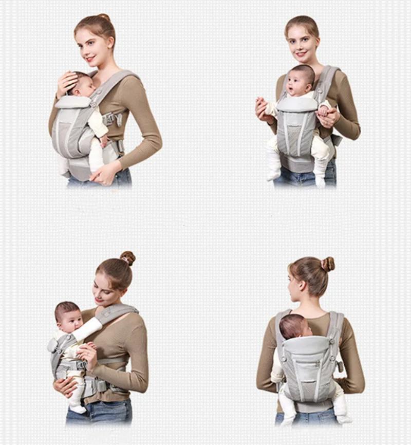Porte-bébé Ergobaby Omni Breeze toutes positions - Maille respirante avec soutien lombaire pour 7-45 lb
