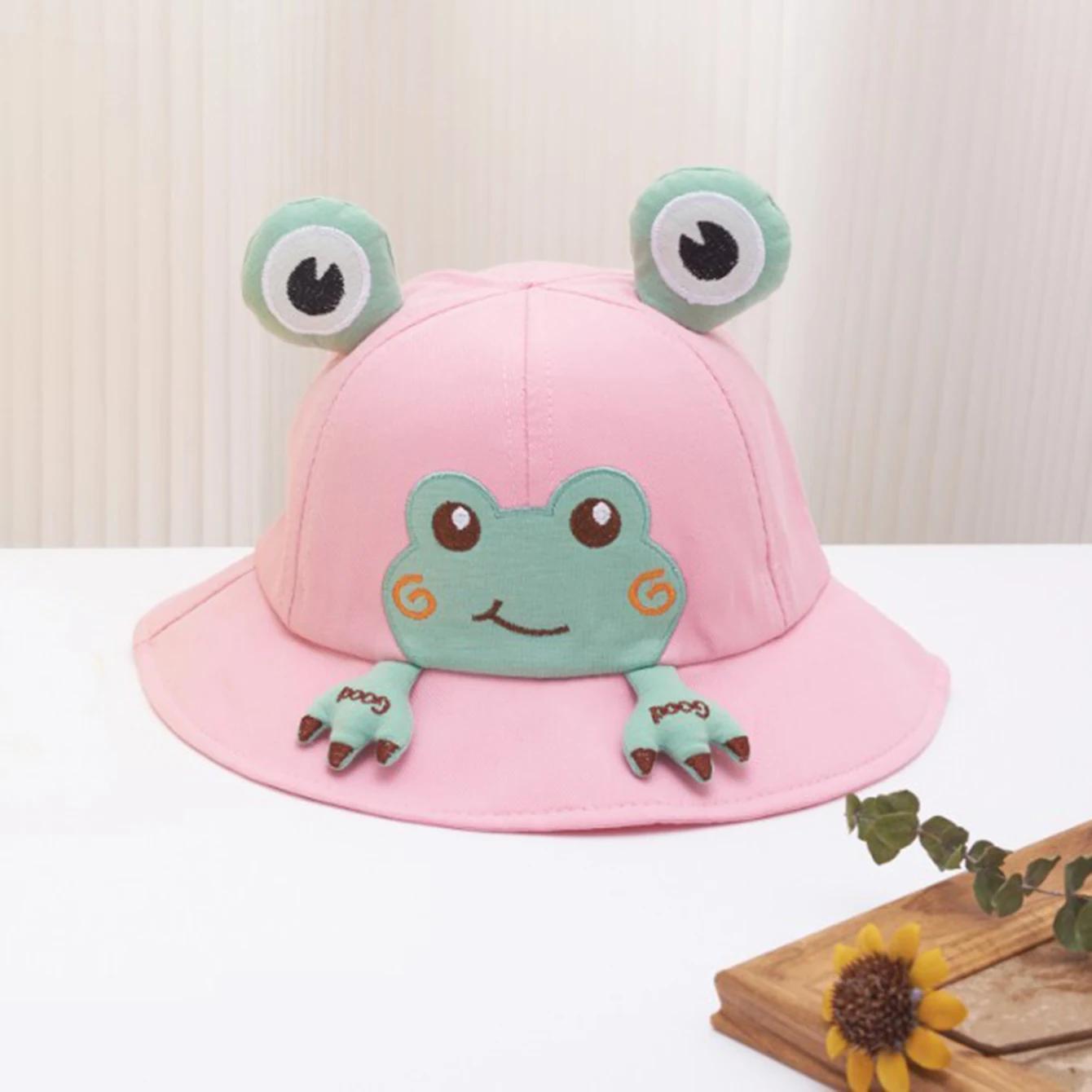 Chapeau de bébé petite grenouille mignon pour la protection solaire, chapeau de pêcheur pour enfants