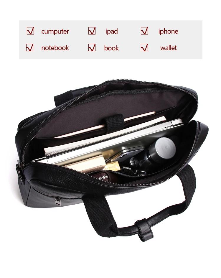 SCHLATUM Sac d'ordinateur de bureau en cuir véritable pour hommes, Porte-documents d'affaires, sacs 