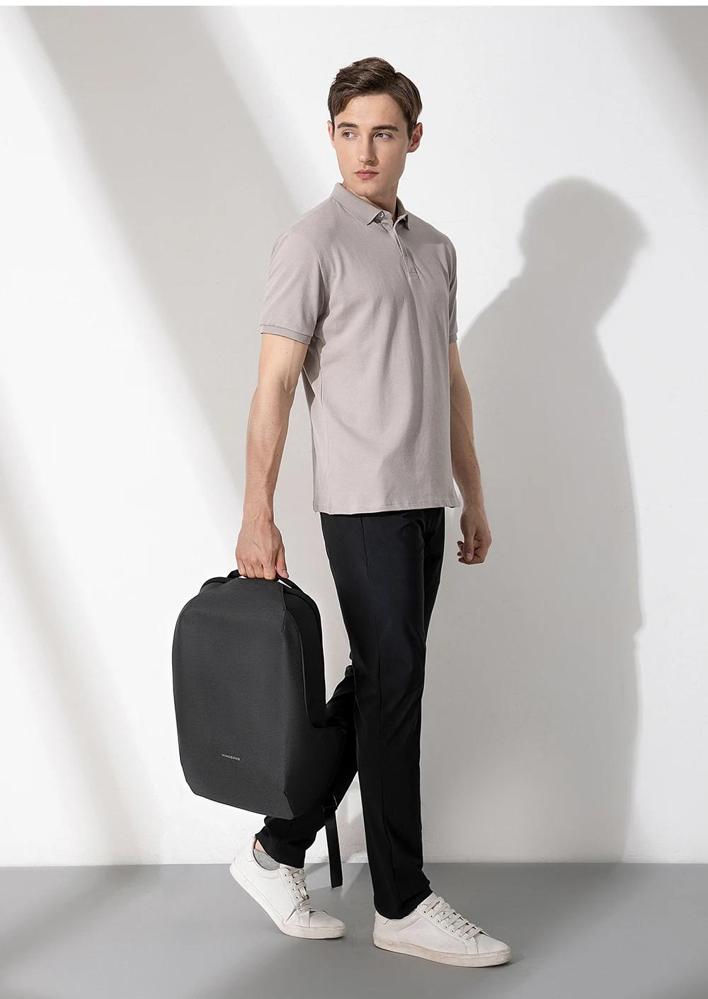 Kingsons-Sac à dos antivol pour homme, résistant à 180 °, ouvert, chargement USB, sac pour ordinateu