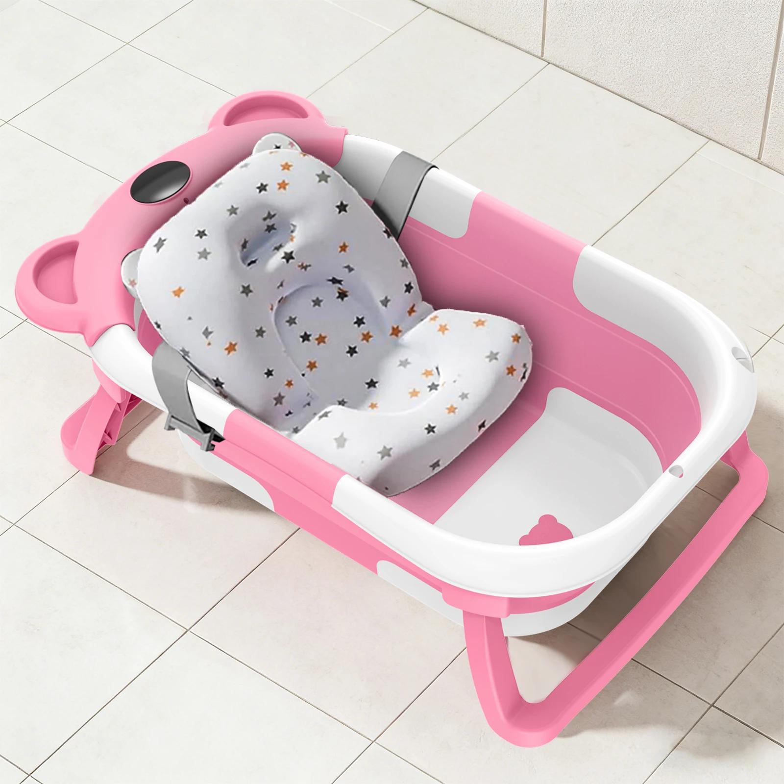 Baignoire pliable pour bébé, utilisable en position assise et allongée, design étendu et élargi, ant