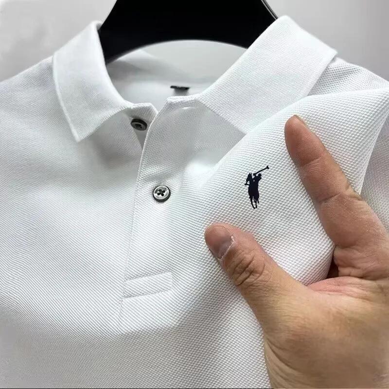 Polo à manches courtes pour homme de marque de luxe, imprimé haut de gamme, mode estivale, t-shirt à