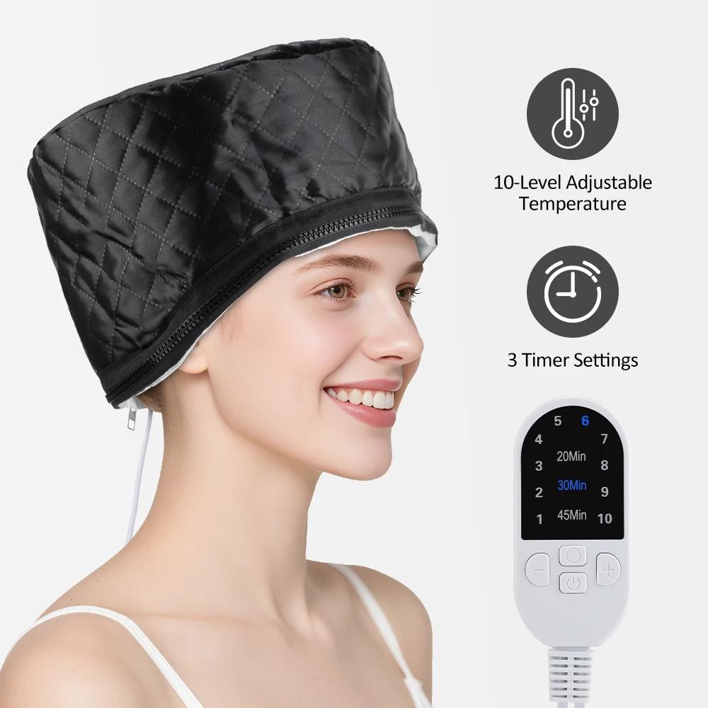 Accueil SPA thermique cheveux vapeur casquette 10 niveaux chauffage masque capillaire revitalisant n