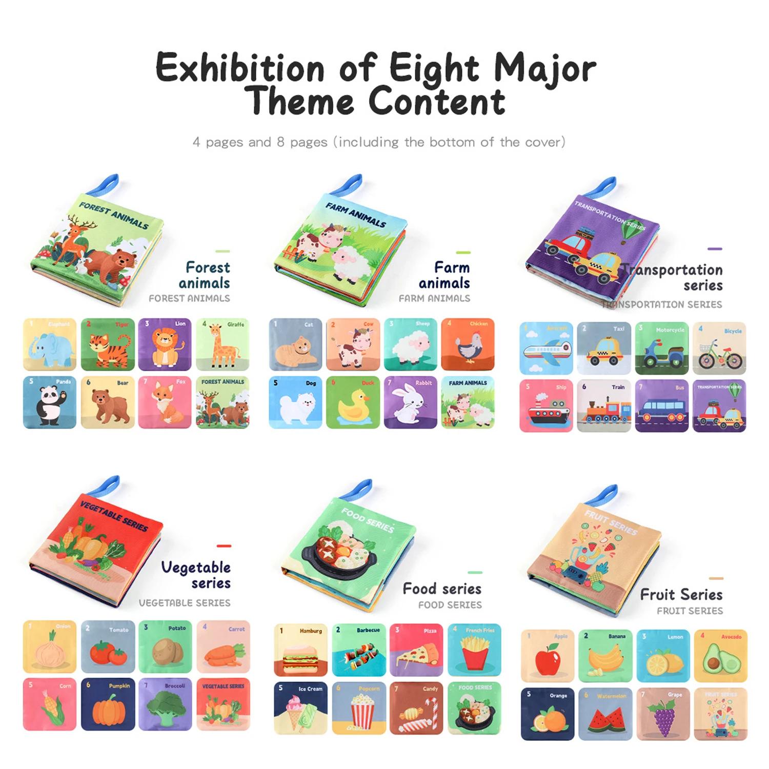 Jouets de Nettoyage Montessori pour Bébé, Drapeau Tactile 3D, Grands Abonnés, Livre Sensoriel, Appre