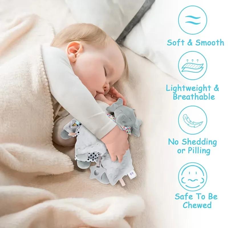 Doudou personnalisé pour bébé en forme de lapin avec hochet en silicone, personnalisable avec le nom