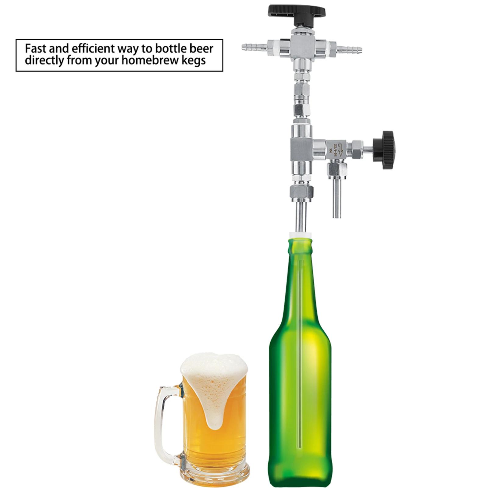 Pistolet à bière en acier inoxydable 304, dispositif d'embouteillage à contre-pression, kit de satis