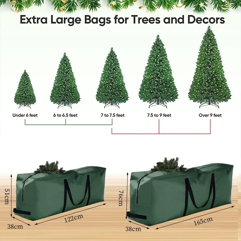 Sac d'arbre de noël pliable, sac de noël en tissu Oxford 210D, idées Solution de stockage d'arbre de