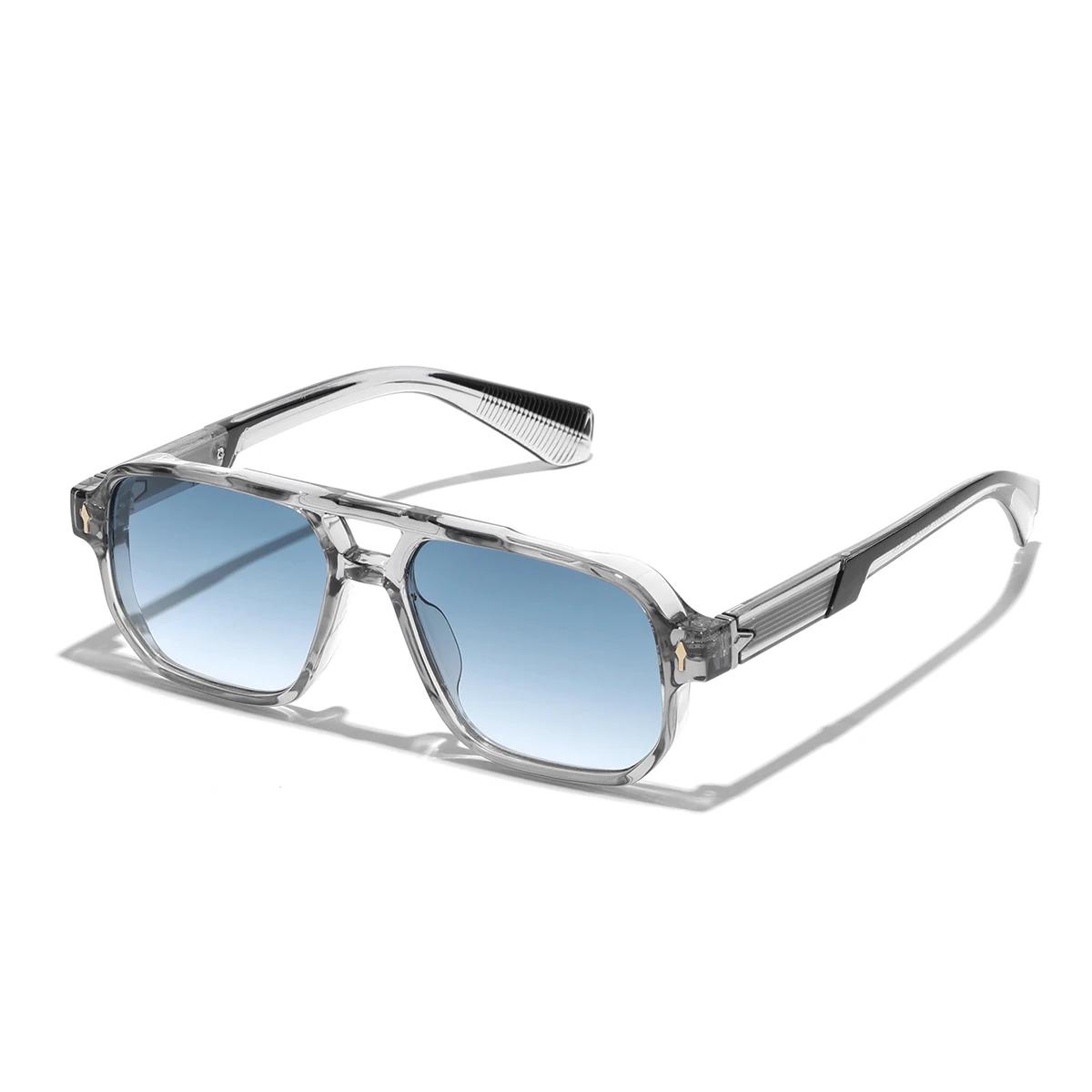Lunettes de soleil rétro 2026 à monture transparente pour hommes et femmes, marque de luxe, protecti