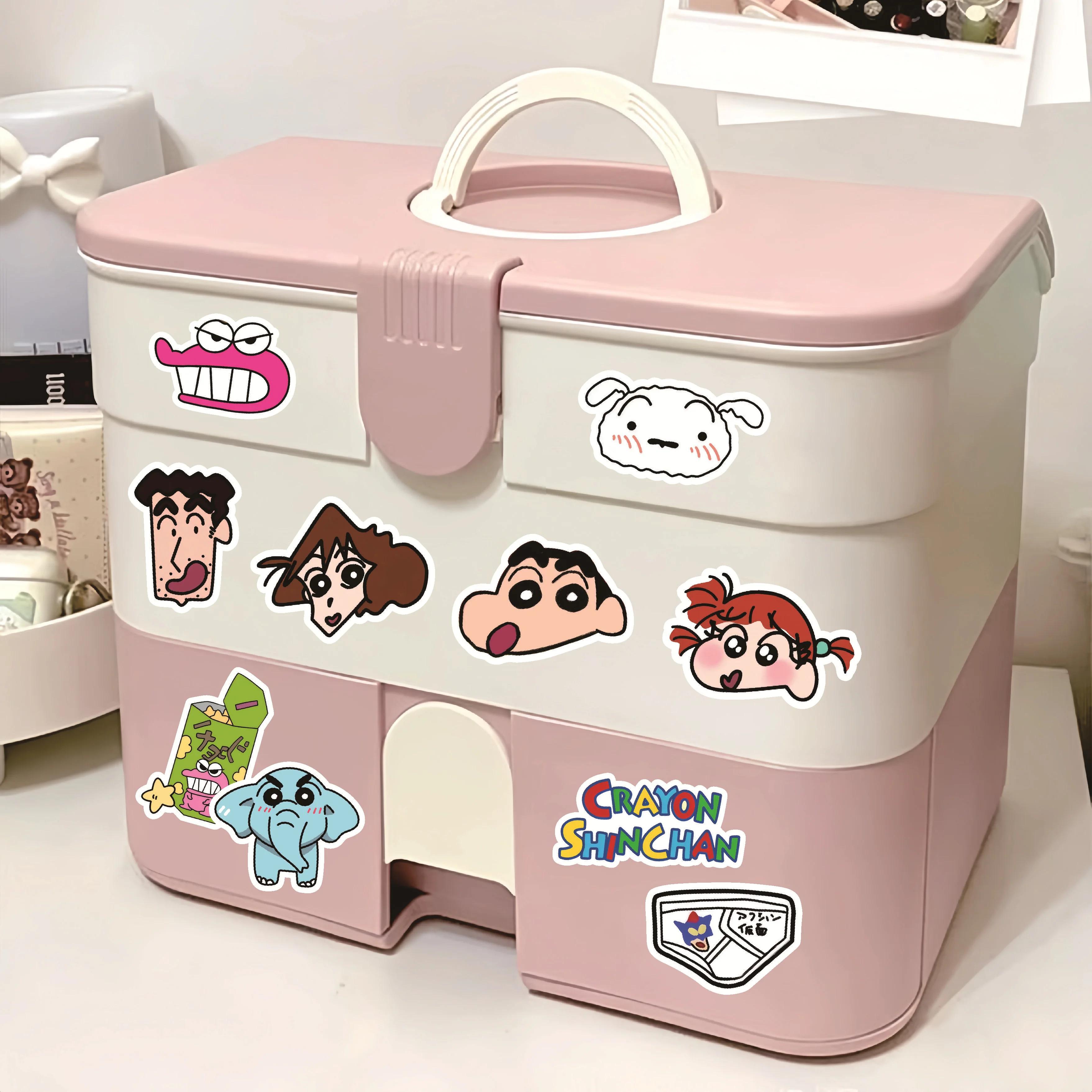 100 pièces dessin animé Crayon Shin Chan autocollants enfants jouets pour voiture ordinateur portabl