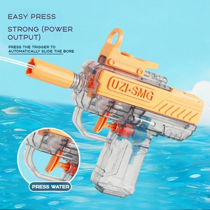 Pistolet à eau UZI d'été, pistolet non électrique, haute pression, tir entièrement automatique, joue