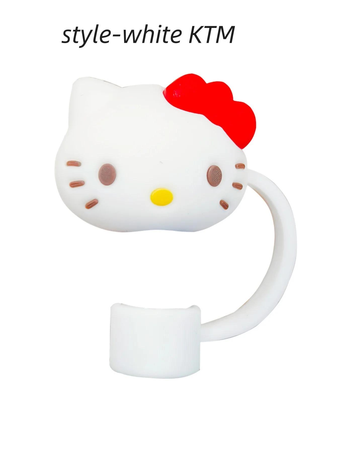 1/6 pièces Sanrio Hello Cute Kitty & Kuromi – Protège-pailles en PVC réutilisables avec embouts déco