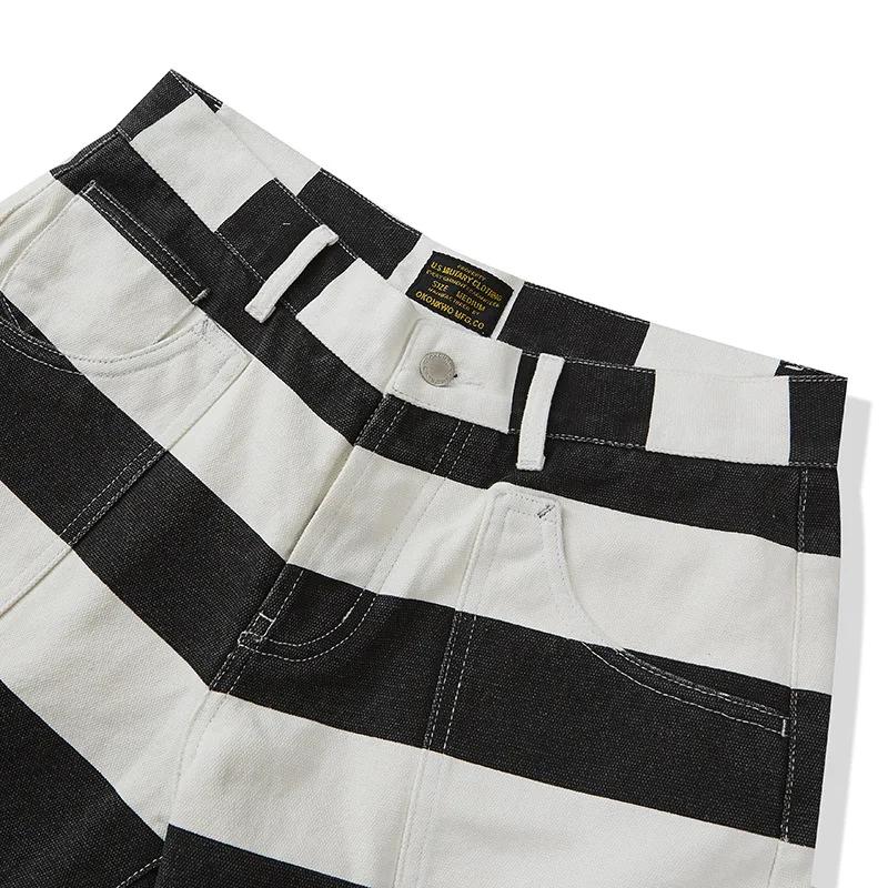 Short d'Été en Coton à Rayures pour Homme, Vêtement Classique Vintage, Décontracté, Droit, Taille Mo