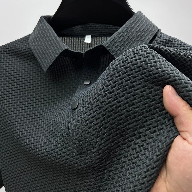 【Haute qualité】 M-4XL été nouveau T-shirt à manches courtes pour hommes POLO frais et respirant affa