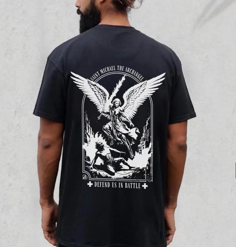 Saint Michael archange chemise archange chrétien Michael hommes chemise chrétienne hommes chrétien c