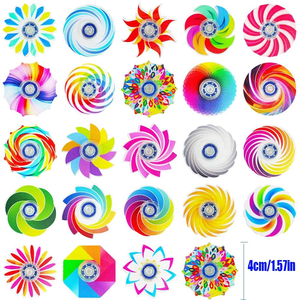 Mini Fidget Spinners, 24 pièces, jouets sensoriels anti-Stress et d'anxiété pour cadeaux de fête d'a