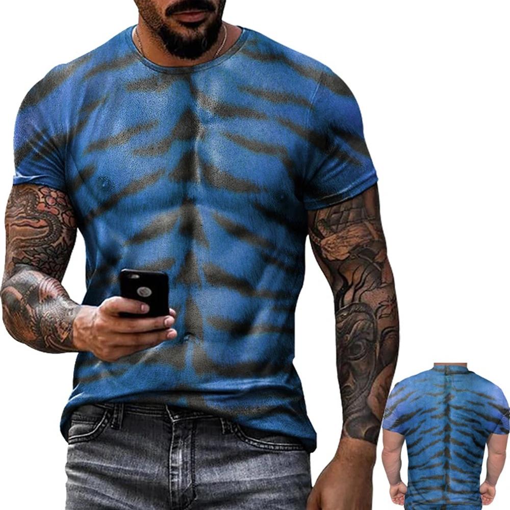 T-shirt manches courtes pour hommes, tendance de la mode d'été, créativité personnalisée, impression
