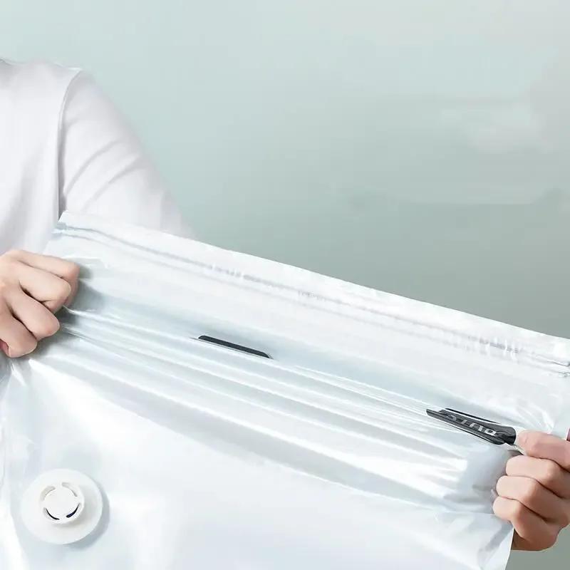 Grands sacs de rangement en plastique, lot de 3 à 5 pièces, sans pompe, sous vide, pour ranger les v