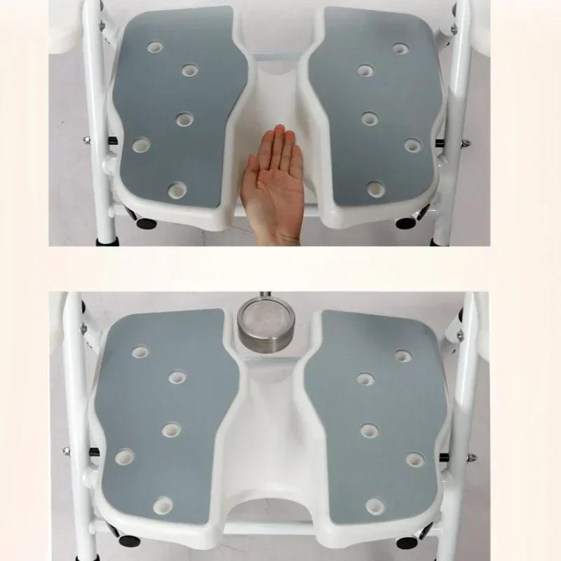 Chaise de douche 3 en 1, tabouret de bain anti-brûlure, réglable, recommandé, piste en aluminium lég