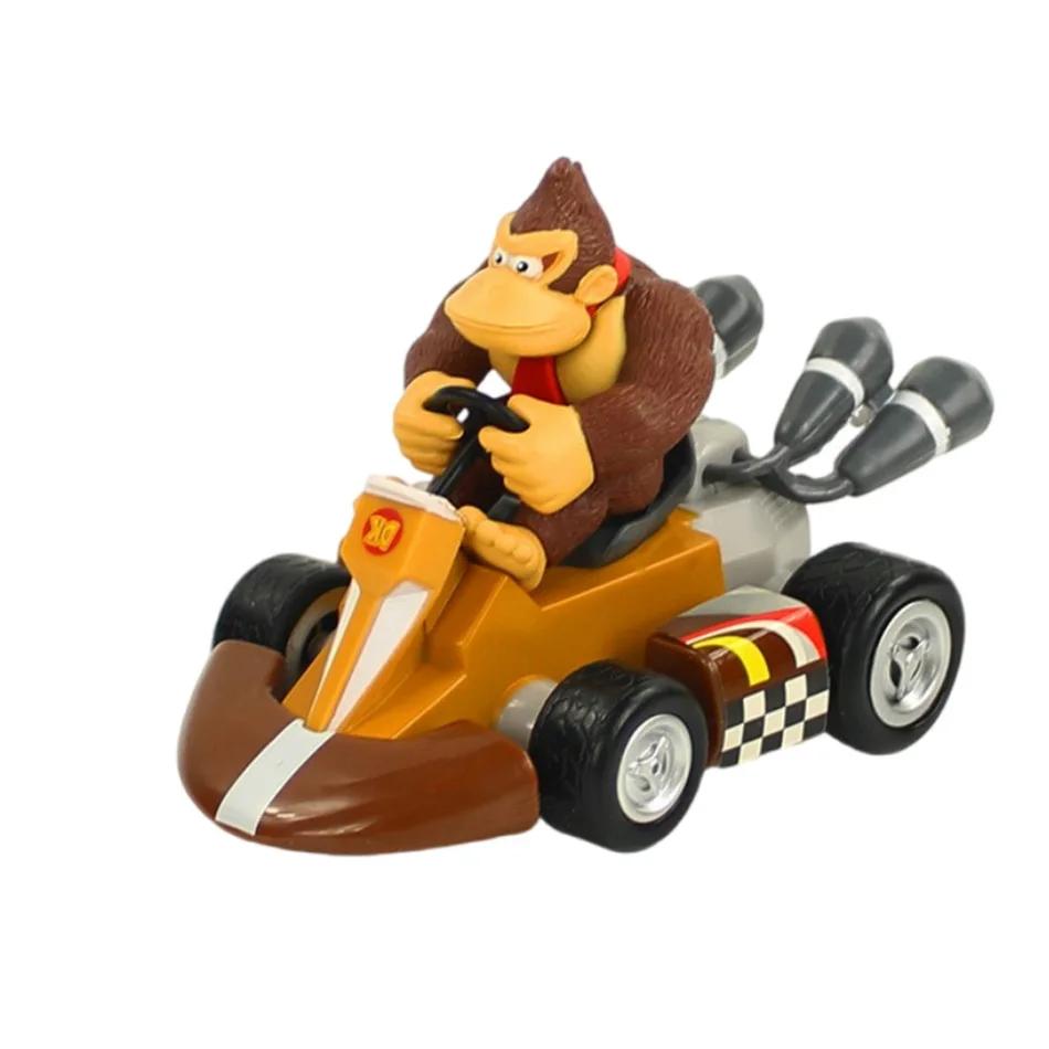 Super Mary série Karting Mario Bros Luigi Yoshi âne Kong figurine jouets retirer voiture 12.5*8*9 cm