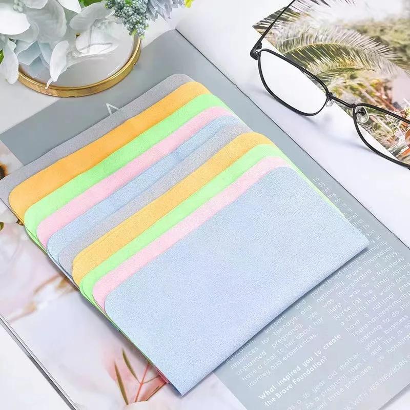 Chiffon de nettoyage de lunettes en microfibre, 5 pièces, adapté aux écrans, lentilles, lunettes en 