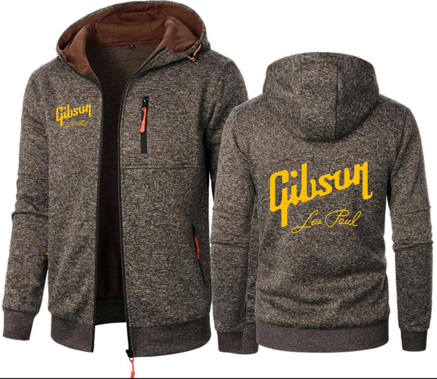 Gibson 1894 Rock-inspiration Jacquard à capuche polaire hommes sweat à capuche Gibson Paul Gibson gu
