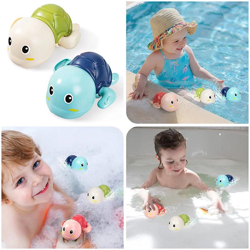 Jouets de bain pour bébé, mignon, tortue, baleine, piscine, plage, chaîne classique, horloge, jouet 