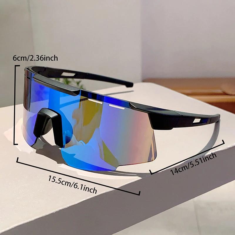 1/2 pièces mode monobloc Anti UV hommes lunettes en plein air marque miroir sport lunettes de soleil