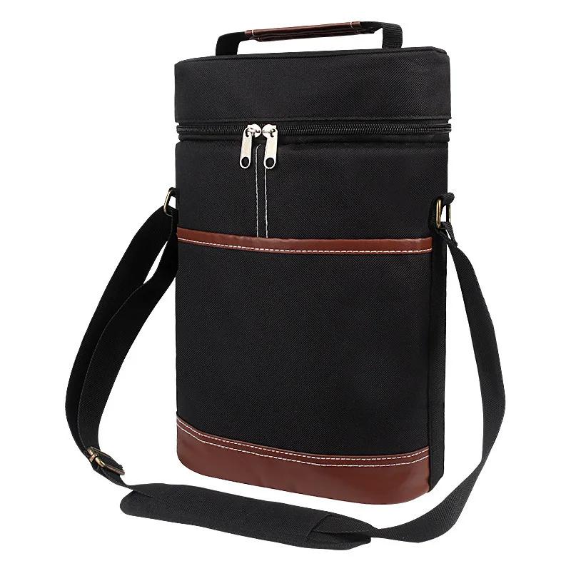 Sac isotherme pour bouteille de vin isotherme souple, bouteille thermique à 2 clics, sac d'extérieur