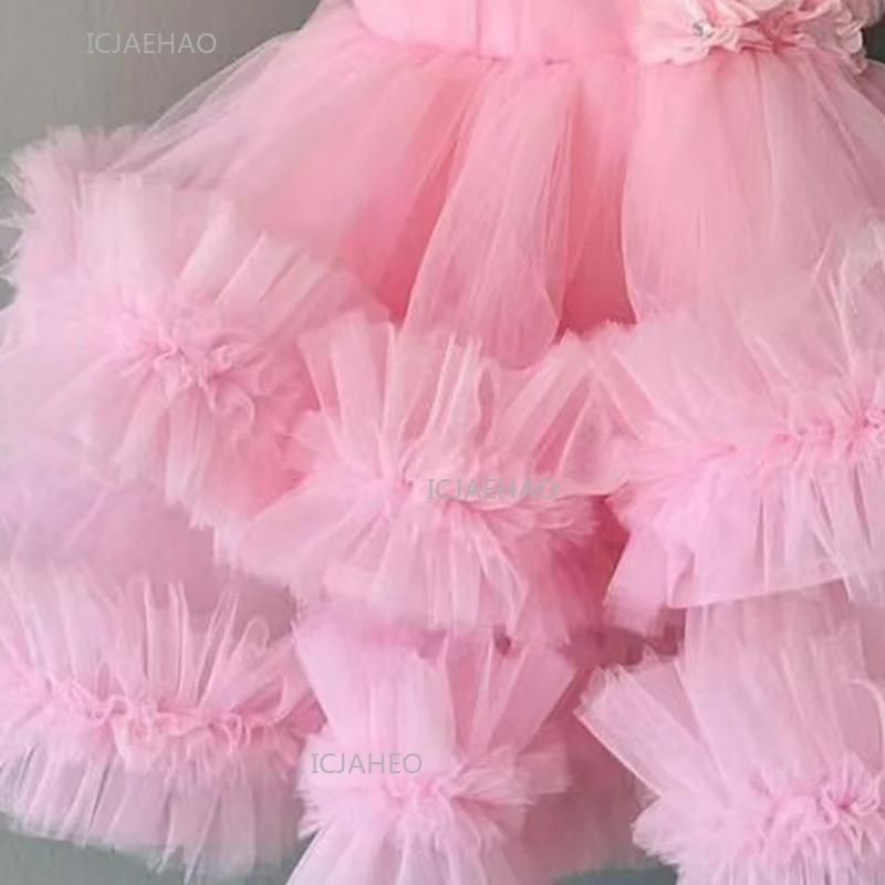 Robes de soirée pour récital de piano, robe tutu fleurie pour filles, tenue de fête formelle pour en